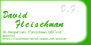 david fleischman business card
